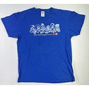 McDonald's McNugget Buddies Crew Shirt L Blue Promo Tee 90s Style Rare